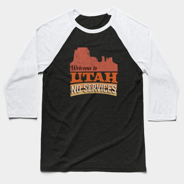 Welcome to Utah Gift Design Baseball T-Shirt by RadicalLizard